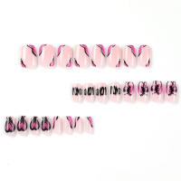 Uñas Artificiales Reutilizables de Color Nude Cortas Cuadradas con Pegamento para Mujeres y Niñas - details 6
