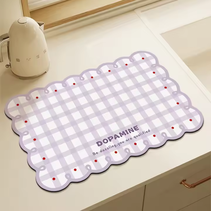 Alfombrilla De Cocina Antideslizante Absorbente De Aire Fresco Y Limpio Alfombrilla De Mesa Insulada Para El Hogar Alfombrilla De Secado Rápido - 1