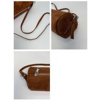Bolso de hombro de gamuza, bolso de mano tipo almohada, gran capacidad, color caramelo, holgado, estilo hobo, bolso de mano coreano, color sólido, bolso de mano de viaje - details 2