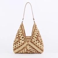 Bolso de mano de paja de gran capacidad Bolso vintage para mujer Bolso de playa de verano hueco - details 1