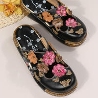Nuevas sandalias de verano estilo étnico flores de suela gruesa hechas a mano sandalias Retro de suela gruesa para mujer - details 7