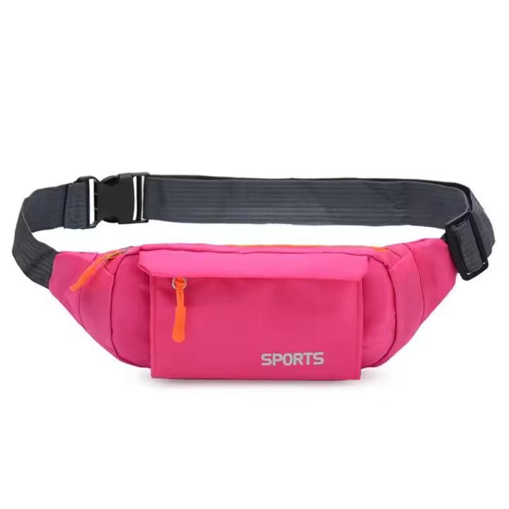 Riñonera impermeable de poliéster para hombre y mujer, bolso de pecho deportivo para correr, soporte para teléfono móvil, cinturón de Fitness para gimnasio - 1