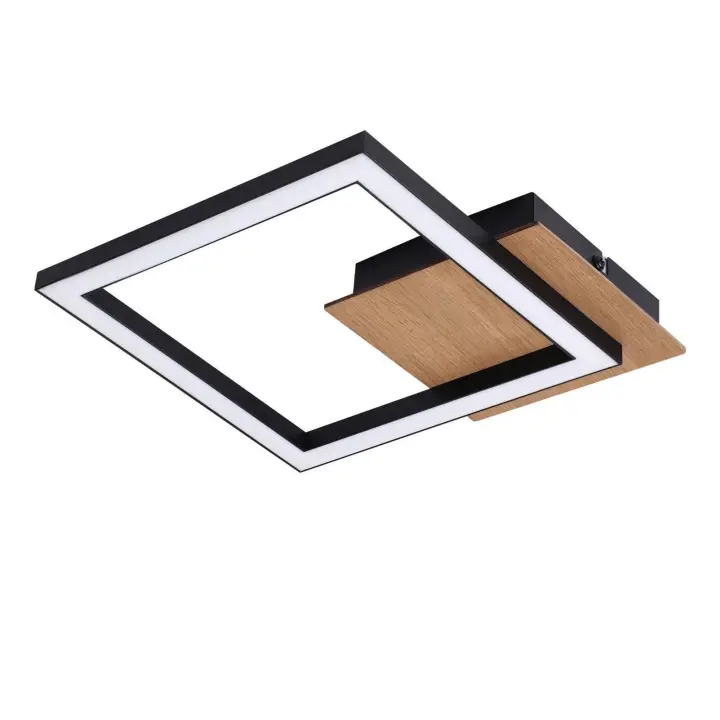 CBJKTX Plafón LED 3000K blanco cálido moderno 12W madera pequeña - 1