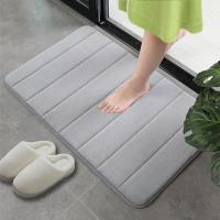 Alfombrilla de baño para el hogar, alfombras de espuma viscoelástica suave, súper absorbentes, para dormitorio, suelo de inodoro, ducha, decoración, 12 colores - details 1