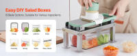 SucceBuy Picadora de verduras todo en uno y rebanadora mandolina con 9 cuchillas de acero inoxidable, cortador de alimentos multifunción - details 2
