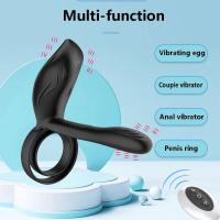Empaque privado Sexy 10 Frecuencia Erección duradera Próstata Masaje vaginal Vibrador Pezones Estimulador de clítoris Anillo dual Vibrante - details 3
