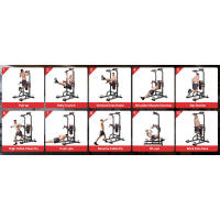 Estación de inmersión en torre, barra de tracción para entrenamiento de gimnasio en casa, ejercicio de entrenamiento de fuerza Fiess de altura ajustable multifunción - details 6
