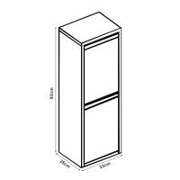 Organizador de Cocina Sollentuna Cubo de Basura 2x14 L Instalación Murál Metal Plástico 93x33x25cm - details 6