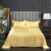 Sábanas superiores de tela fresca de verano, Sábana plana suave satinada para cama doble (sin funda de almohada), 1 ud. - details 7