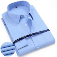 Camisa de oficina de manga larga para hombre, resistente, cómoda, de negocios, social, estándar, fácil de cuidar, S-5XL - details 2