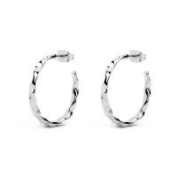 Pendientes Aro Lake - Pendientes en Latón con Acabado Baño de Oro de 18 Kt o en Baño de Rodio - Pendientes Ligeros de Aro con Cierre Tuerca a Presión - details 4