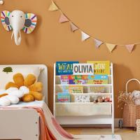 Librería Infantil de 4 Estanterías Estantería Estándar para Niños Blanco/Beige H71cm FRG225-W - details 3