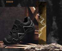 Zapatos deportivos para hombre, novedad de 2025, botas planas para correr, zapatos de senderismo antideslizantes de alta calidad, zapatos de senderismo al aire libre con suela de goma para hombre - details 4