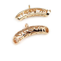 Colgantes de tubo curvado de nube de latón, Color oro de 18K de alta calidad, conector de pulsera, suministros para fabricación de joyas, accesorios Diy - details 33