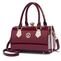 Bolso de mano de cuero brillante a la moda, bandolera de hombro con temperamento elegante para mujer Boston de gran capacidad, mochila de lujo de alta gama - details 0