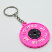 Mini llavero con placas de barra a la moda, llavero con placas de barra creativas de simulación, joyería con mancuernas, regalos colgantes de la serie Fitness - details 4