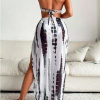 Vestido Sexy estampado para mujer, traje de baño con abertura y cordones, a la moda, novedad de 2024 - details 3