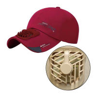 Gorra de Béisbol de Algodón Sólido Gorra de Verano Ajustable con Abanico - details 1