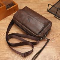 Bandolera de cuero impermeable para hombre, bolso de hombro clásico, de diseñador, de lujo - details 10