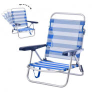 Sillas de playa plegables convertibles en cama de aluminio y textileno 53x20x78cm con antivuelco - details 2
