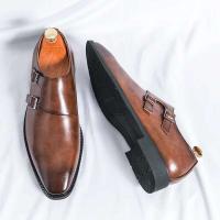 Vestido de hombre con hebilla de buey británico 2025 zapatos de cuero italianos de negocios formales de moda - details 0