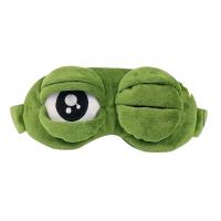 Máscara de Ojos para Dormir 3D de Rana Triste Cubierta de Sombra Natural para Viajes, Oficina, Habitación Alivia el Estrés y la Ansiedad Regalo - details 0