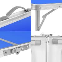 Mesa plegable, juego de 5 uds., mesa de Camping de aluminio de 120cm plegable con 4 taburetes, muebles de exterior, mesa de Picnic y silla portátil - details 4
