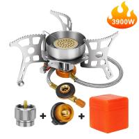 Estufa de Gas Portátil de Acero Inoxidable 3900W, A prueba de viento, Ideal para Acampar y Senderismo - details 0
