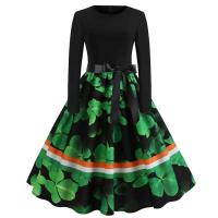 Vestido de fiesta elegante con estampado de notas musicales, vestidos Midi informales Retro Vintage para primavera y otoño - details 32