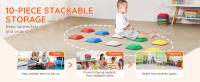 SucceBuy Piedras de equilibrio de 10 piezas para niños, capacidad de 220 libras, piedras sensoriales antideslizantes para niños pequeños, juguetes de juego de obstáculos para niños de 3 a 8 años, juegos en interiores y exteriores - details 4