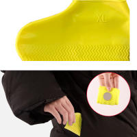 1 Pair Cycling Waterproof Non-slip Silicone High Elastic Wear-resistant  Shoes Rain Covers - details 1