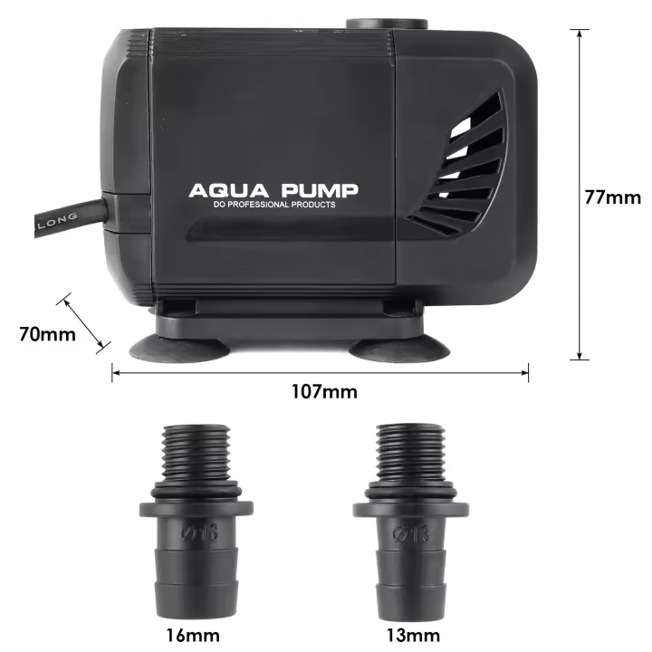 Bomba de fuente, bomba de agua sumergible de 15W 1500L/H y 40W 3000L/H, bomba de agua de fuente para exteriores con cable de alimentación de 2,3 m, 3 boquillas - 1