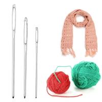 Juego de agujas de Metal de ojo grande, accesorios de costura DIY, punto de cruz, ganchillo, estuche, 9 piezas por juego - details 1