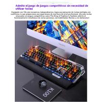 K100 Metal Verdadero Teclado Mecánico Pomo Reposamanos Gaming Eje Cian Cableado USB - details 11