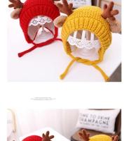Gorro de Bebé de Ciervo Elk con Cuernos Cálido Gorro de Peluche para Invierno Otoño - details 7