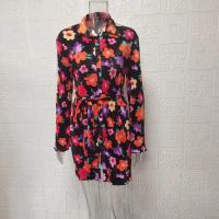 Camisa nueva Falda corta estampada de mujer Manga larga Encaje Ds - details 0
