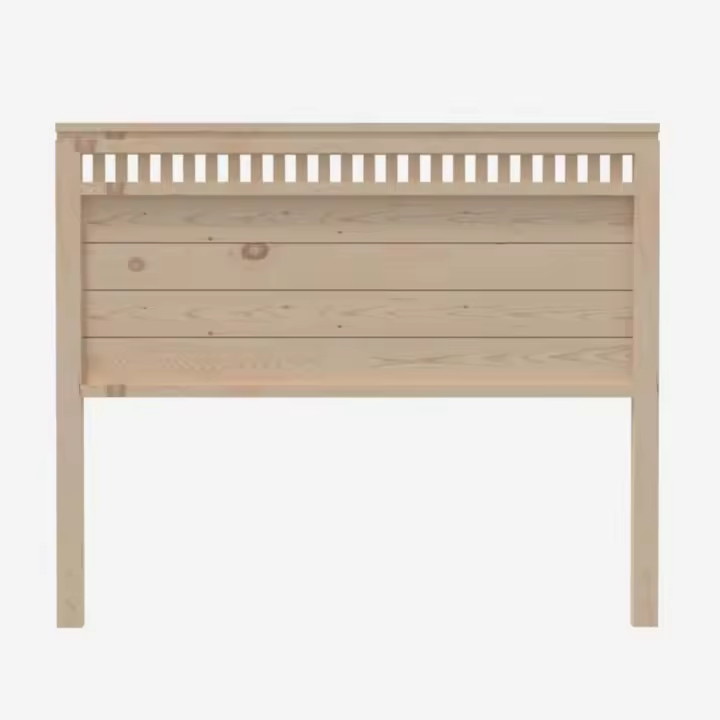 Cabecero para Cama de Fabricado en Madera Maciza de Pino insigni Acabado Nogal - 1