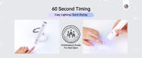 Lámpara de mano inalámbrica recargable con soporte magnético flexible, Mini secador de uñas LED, luz U V para Nails-9W - details 8