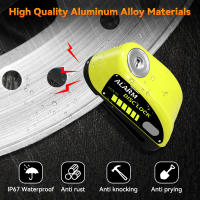 Cerradura de freno de disco impermeable para motocicleta, Cable de recordatorio de 1,8 M, Pin de 7mm, 110dB - details 0