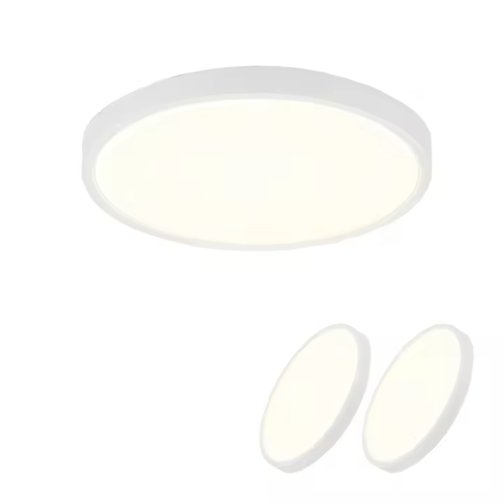 CBJKTX Lámpara de techo LED redonda para baño Ø22CM blanco frío 15W blanco plano IP44 impermeable lámpara de pasillo para baño - 1