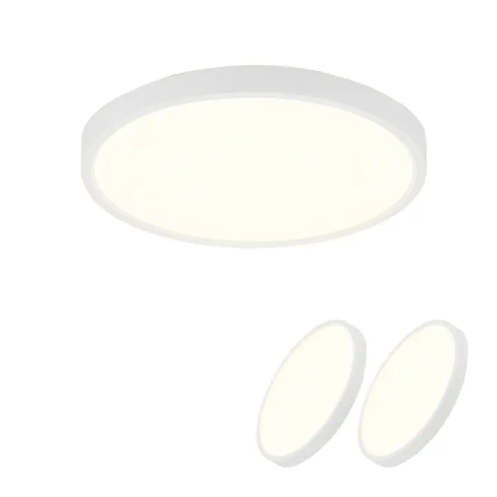 CBJKTX Lámpara de techo LED redonda para baño Ø22CM blanco frío 15W blanco plano IP44 impermeable lámpara de pasillo para baño - 1