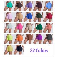 Shorts deportivos de cintura alta con lazo para mujer, para gimnasio, yoga, fitness y entrenamiento. - details 1