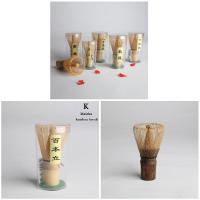 Batidor de té de bambú hecho a mano, utensilio de polvo de té verde, herramienta a juego, juego de cuencos de bambú para ceremonia - details 1