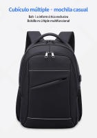 Mochila minimalista para hombre, mochila para ordenador de 15,6 pulgadas, almacenamiento multicapa, con interfaz USB - details 0