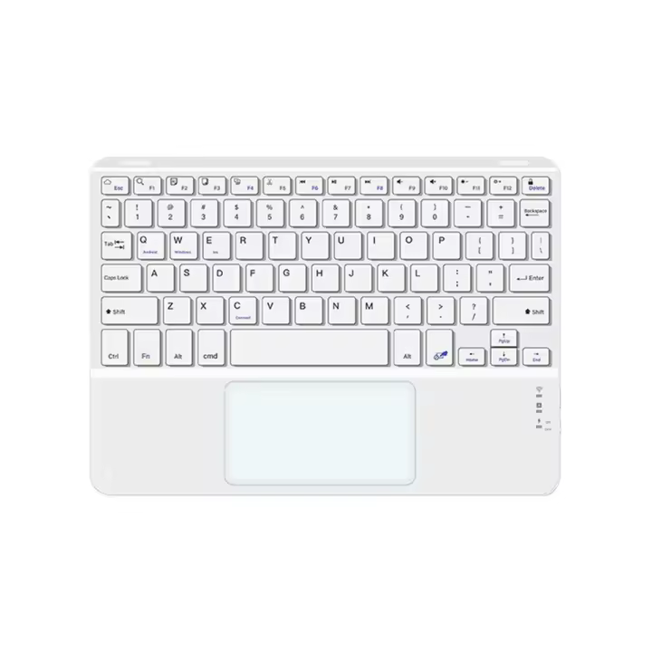 Teclado Bluetooth con panel táctil de 10 pulgadas compatible con iPadOS, Android e IOS inglés blanco - 1