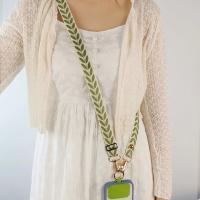 Cordón largo Universal ajustable para teléfono con forma de hoja para mujer, bandolera, correa para el cuello de un solo hombro, colgante de perlas, cuerda antipérdida - details 4