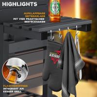 Parrilla de Carbón Grande con Carrito Asador BBQ de Acero Inoxidable con Termómetro - details 6
