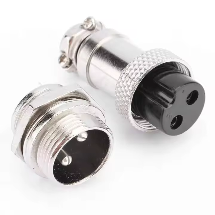 GX16 2 pines 400V tipo tornillo macho y hembra Cable a tope conector de enchufe de aviación - 1