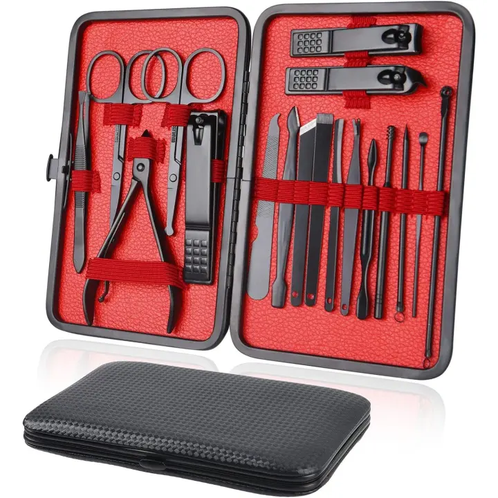 Scttomon Set de Manicura Pedicura Herramientas Profesionales para Uñas con 18 Piezas - 1