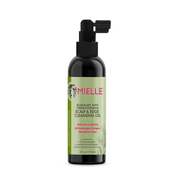 Mielle Organics Aceite limpiador para el cuero cabelludo y los bordes de menta y romero, 4 onzas - 1